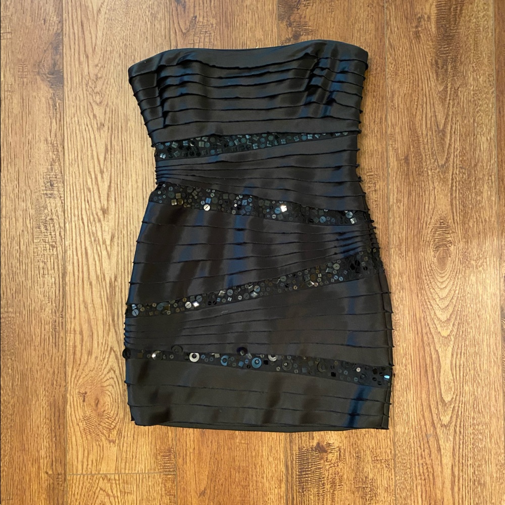 Black Strapless BCBG Mini Dress